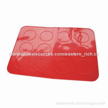 Silicone macaron mat, 31 x 22 x 0.2cm, 12 holes